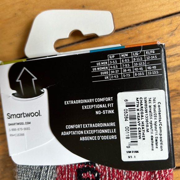 🌲NWT Smartwool mountaineering socks unisex M - Picture 3 of 4